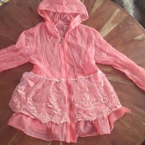 Pink Kids Hooded Jacket